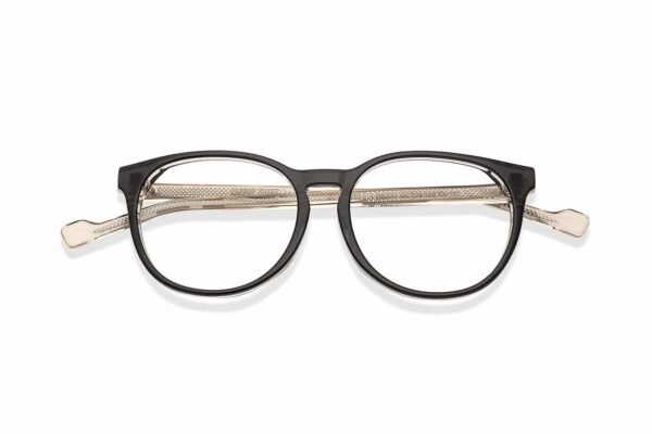 ⁦Black Full Rim Round Eyeglasses P133⁩ - الصورة ⁦4⁩