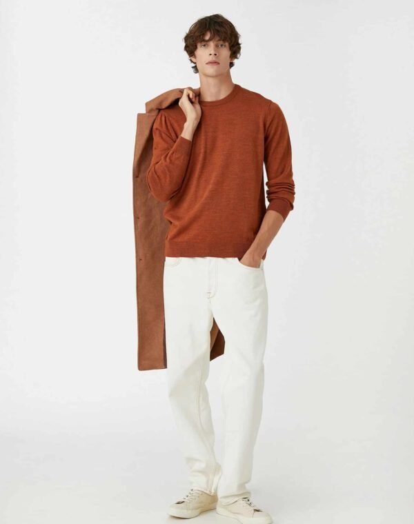 ⁦Gray Knitwear Sweater Crew Neck⁩ - الصورة ⁦3⁩