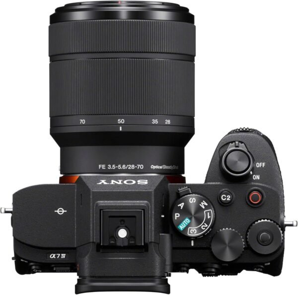 ⁦Sony Alpha 7 IV | Full-Frame Mirrorless Camera with Sony 28-70 mm F3.5-5.6 Kit Lens ( 33MP, Real-time autofocus, 10 fps, 4K60p, Vari-angle touch screen, Large capacity Z battery ), Black⁩ - الصورة ⁦2⁩