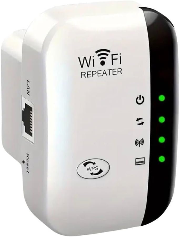Wi-Fi Range Extender Repeater, 300 Mbps, 2.4 GHz, White | 3-in-1 Mode, WPS Button, Ethernet LAN Port, Long Range Boost, Universal Compatibility Buy Online at Best Price in Egypt .