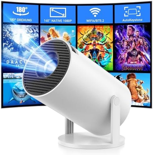 جهاز عرض صغير يدعم دقة 4K وFHD بنظام أندرويد 11 مع واي فاي 6 مزدوج النطاق وبلوتوث 5.2، جهاز عرض سينما منزلي/ جهاز عرض خارجي للموبايل، جهاز عرض ذكي للفيديو مع قدرة دوران 180 درجة وتعديل تلقائي Amazon.eg