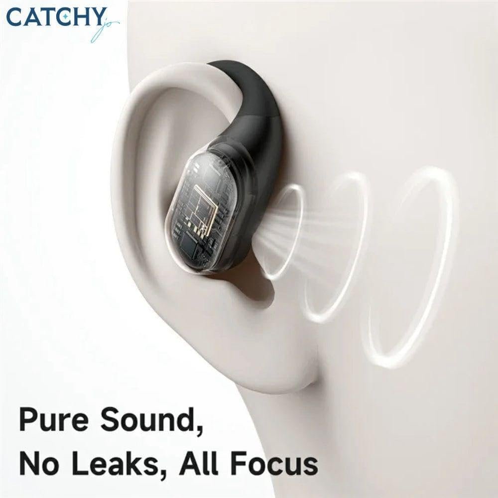 Mcdodou Open-Ear True Wireless Earbuds with LED Display, White | 24H Playtime, No Sound Leak, IP54 Waterproof, USB-C Charging, Over-Ear Hook Design Buy Online at Best Price in Egypt . - الصورة 3