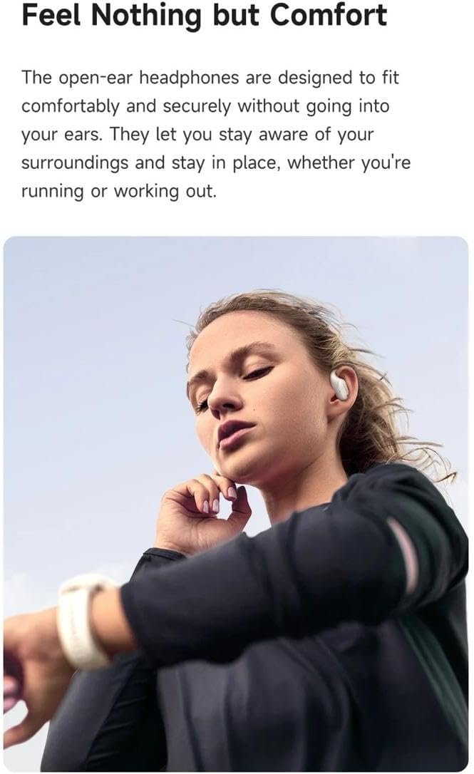Mcdodou Open-Ear True Wireless Earbuds with LED Display, White | 24H Playtime, No Sound Leak, IP54 Waterproof, USB-C Charging, Over-Ear Hook Design Buy Online at Best Price in Egypt . - الصورة 4