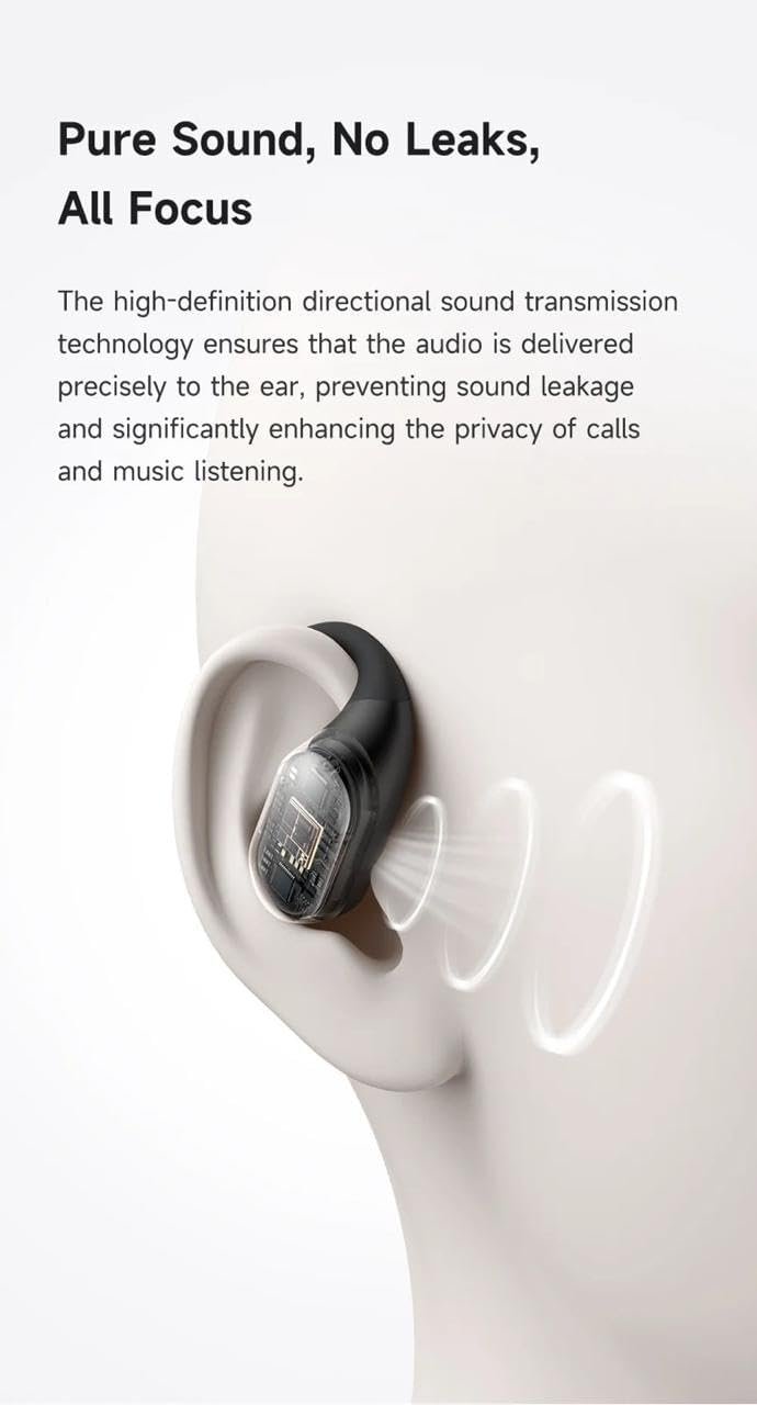 Mcdodou Open-Ear True Wireless Earbuds with LED Display, White | 24H Playtime, No Sound Leak, IP54 Waterproof, USB-C Charging, Over-Ear Hook Design Buy Online at Best Price in Egypt . - الصورة 2