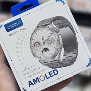 Smart Watch 5 Pro 1.43" AMOLED Screen with 2 Straps Wireless Charger for Men Women Compatible with Android iOS (Black) Buy Online at Best Price in Egypt .
