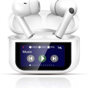 Market Stylez A9 Pro Touchscreen Bluetooth Headphones - Noise Cancelling, Rechargeable, Wireless & Smart Touch Control (White) Buy Online at Best Price in Egypt .