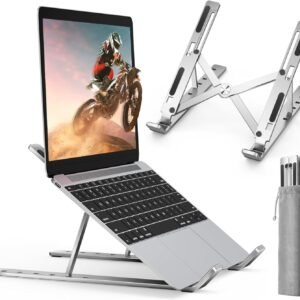 Dyazo Adjustable Laptop Stand, Portable Aluminum Laptop Holder Adjustable Height Laptop Stand for Desk, Notebook Stand for MacBook Pro/Air, HP, Lenovo, Sony, Dell, 10-15.6” Laptops, Tablet Buy Online at Best Price in Egypt .