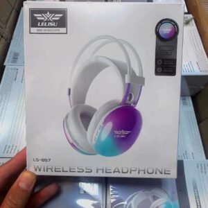 LELISOU LS-857 Wireless Headphones, White and Purple, Fashion Design, High Sound Quality Buy Online at Best Price in Egypt .
