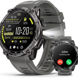 Military Smart Watch for Men, Built-in GPS, Bluetooth Call, 3ATM Waterproof | 1.43" AMOLED with Compass Flashlight, 178 Sport Fitness Watch, 24/7 Heart Rate/Blood Pressure/SpO2/Sleep Tracker, iOS/Android : Electronics