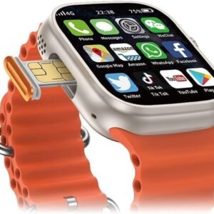 Bull TC5G 2.2 Inch Full Screen Display Smart Watch With Sim Slot 3 Pair Straps and Wireless Charger For Ladies and Gents Silver (Gold) Buy Online at Best Price in Egypt .