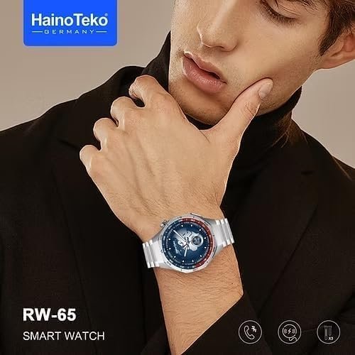 Hainoo Teko germany GT5 Pro Smart Watch RW-65, AMOLED Display, Voice Assistant, 3 Straps, Wireless Charging (Silver) Buy Online at Best Price in Egypt . - الصورة 2
