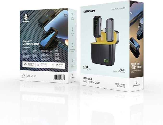 Green Lion 65X Microphone for Lightning - Black Buy Online at Best Price in Egypt . - الصورة 2