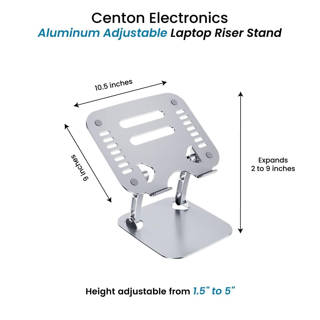 OTM Essentials Aluminum Adjustable Laptop Riser Stand, Buy Online at Best Price in Egypt - الصورة 7