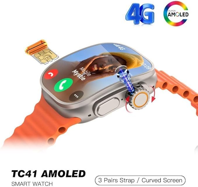 TC41 Curve Smartwatch – 2.01" AMOLED Display, AI Assistant, Bluetooth Calls & Fitness Tracker | Wireless Charging | IP68 Waterproof (Black) Buy Online at Best Price in Egypt . - الصورة 6