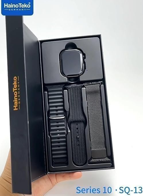 Haino, Teko Germany SQ- 13 Smart Watch with 7 fashionable straps Supports Always on Clock/Arabic Language/calls anser/Chat GPT/NFC/Sports Mode (Black) Buy Online at Best Price in Egypt - الصورة 4