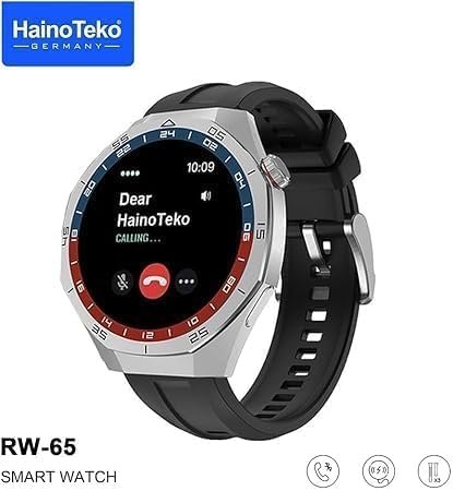 Hainoo Teko germany GT5 Pro Smart Watch RW-65, AMOLED Display, Voice Assistant, 3 Straps, Wireless Charging (Silver) Buy Online at Best Price in Egypt . - الصورة 4