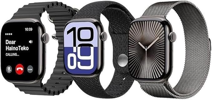 Haino, Teko Germany SQ- 13 Smart Watch with 7 fashionable straps Supports Always on Clock/Arabic Language/calls anser/Chat GPT/NFC/Sports Mode (Black) Buy Online at Best Price in Egypt - الصورة 3