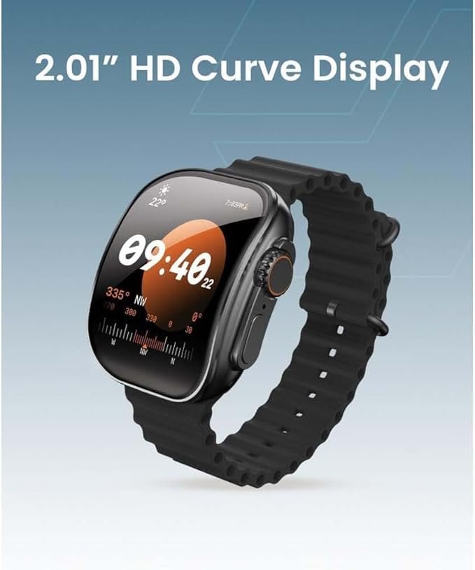 TC41 Curve Smartwatch – 2.01" AMOLED Display, AI Assistant, Bluetooth Calls & Fitness Tracker | Wireless Charging | IP68 Waterproof (Black) Buy Online at Best Price in Egypt . - الصورة 2