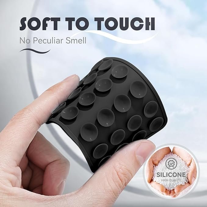 Silicone Sticky Grip, Suction Cup Phone Holder for iPhone and Android, Hands Free Adhesive Phone Grip, Phone Mirror Holder for Selfie and Videos (Black) Buy Online at Best Price in Egypt . - الصورة 4