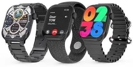 Haino, Teko Germany SQ- 13 Smart Watch with 7 fashionable straps Supports Always on Clock/Arabic Language/calls anser/Chat GPT/NFC/Sports Mode (Black) Buy Online at Best Price in Egypt - الصورة 2
