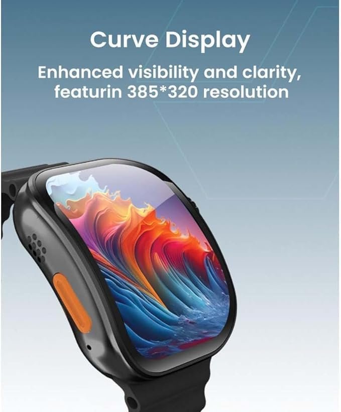 TC41 Curve Smartwatch – 2.01" AMOLED Display, AI Assistant, Bluetooth Calls & Fitness Tracker | Wireless Charging | IP68 Waterproof (Black) Buy Online at Best Price in Egypt . - الصورة 4