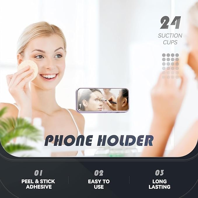 Silicone Sticky Grip, Suction Cup Phone Holder for iPhone and Android, Hands Free Adhesive Phone Grip, Phone Mirror Holder for Selfie and Videos (Black) Buy Online at Best Price in Egypt . - الصورة 6