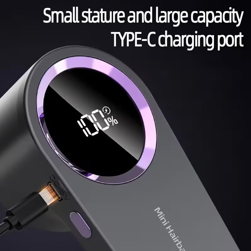 Portable Lint Remover, Digital Display, Rechargeable, 5.5cm x 15cm, Grey with Purple Ring Buy Online at Best Price in Egypt . - الصورة 8